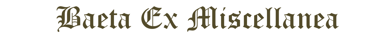Baeta Ex Miscellanea